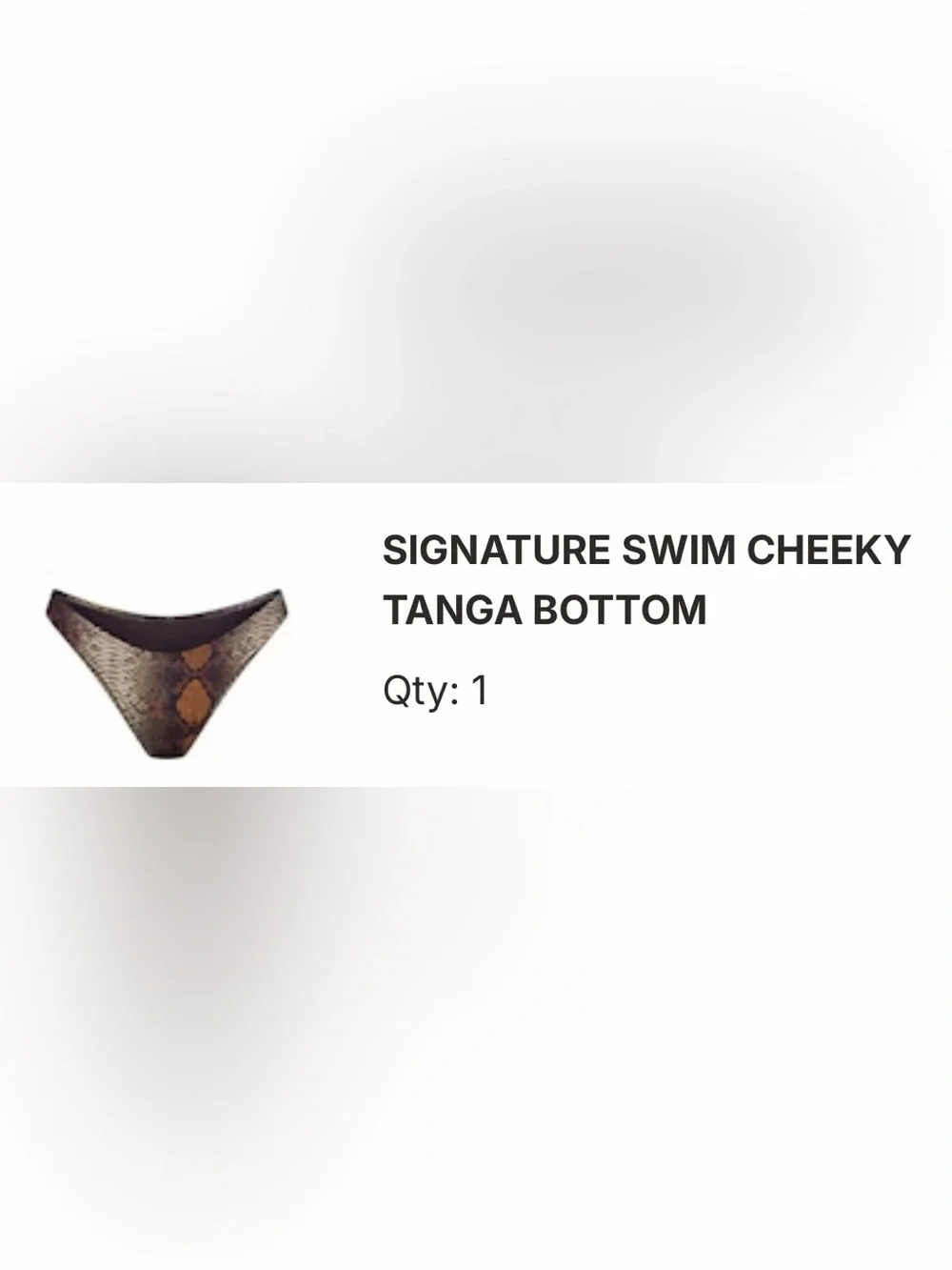 SKIMS Signature Swim Cheeky Tanga Bottom — Snake Print